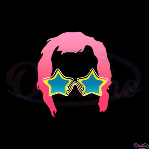 elton-john-head-with-pink-hair-svg-graphic-designs-files