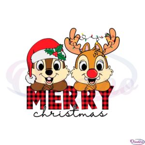 chip-and-dale-merry-christmas-svg-graphic-designs-files