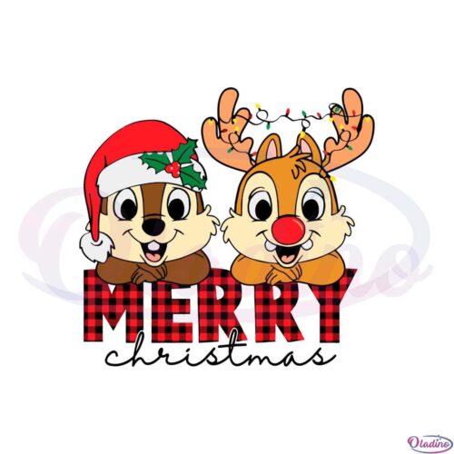 chip-and-dale-merry-christmas-svg-graphic-designs-files