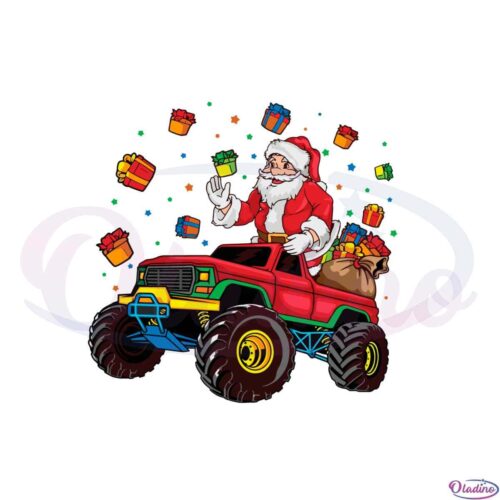 santa-claus-christmas-riding-monster-truck-svg-cutting-files