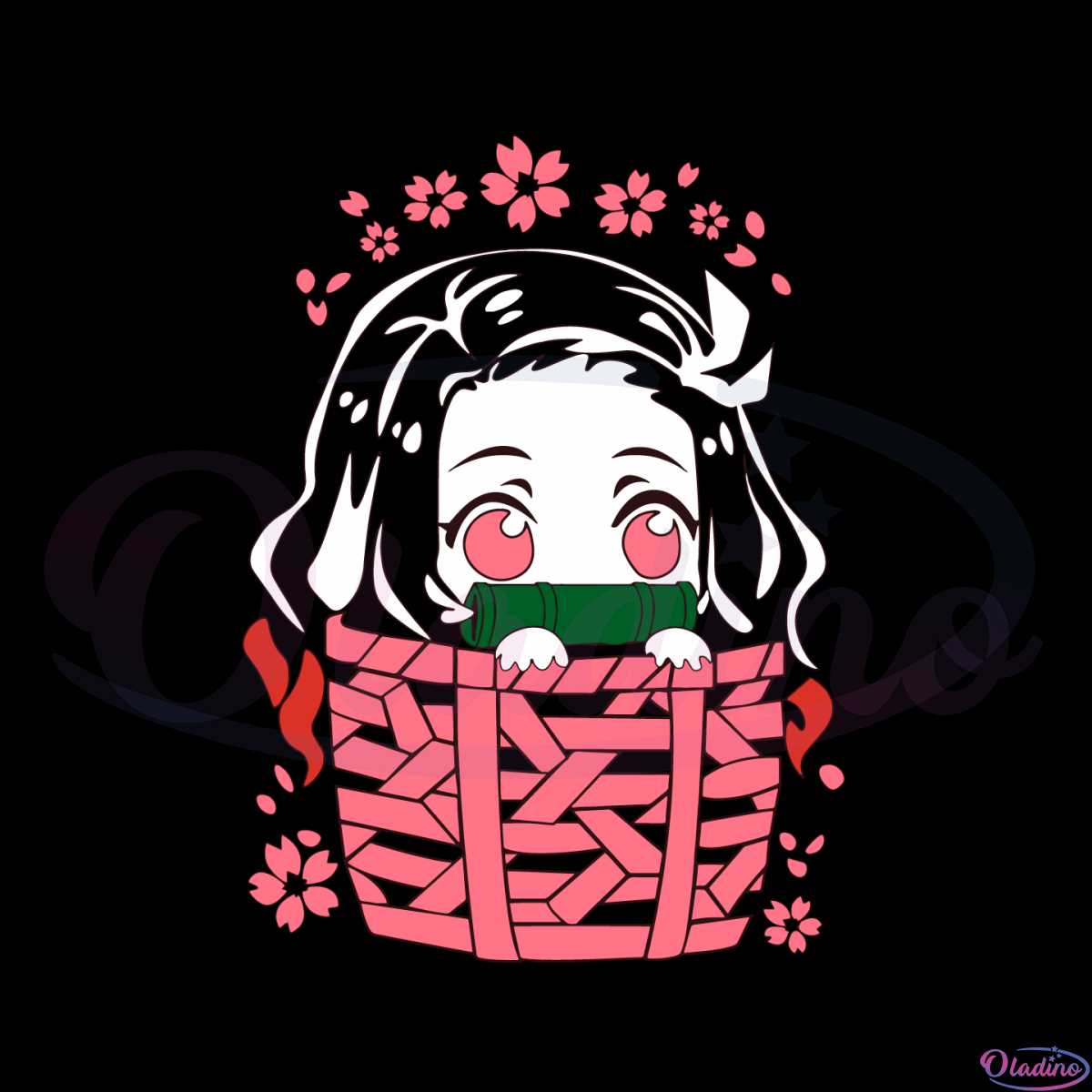 Cute Demon In The Basket Svg Nezuko Demon Slayer Svg