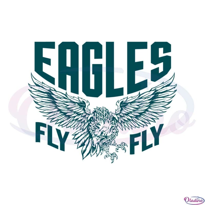 Fly Eagles Fly SVG, Retro Eagles SVG Cricut Design