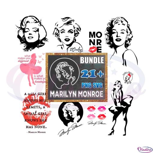 Marilyn Monroe Bundle Svg Files For Cricut Sublimation Files