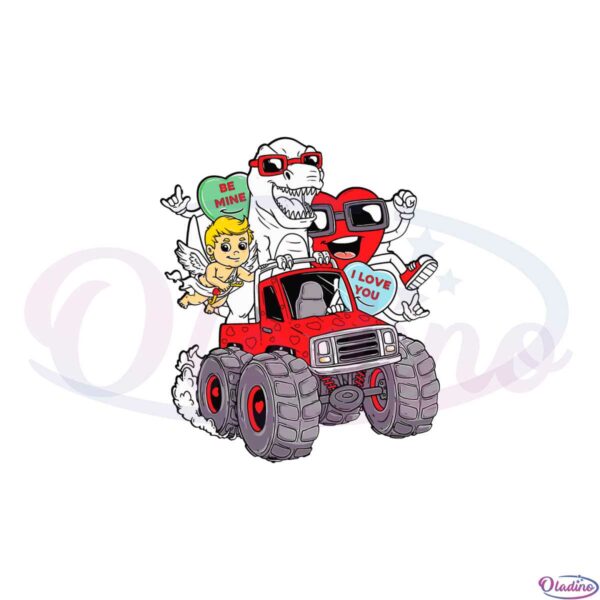 valentines-day-t-rex-riding-monster-truck-funny-toddler-svg