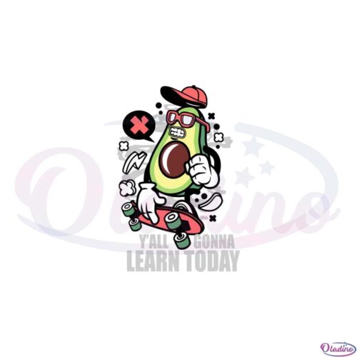 retro-skateboarding-avocado-yall-gonna-learn-today-svg