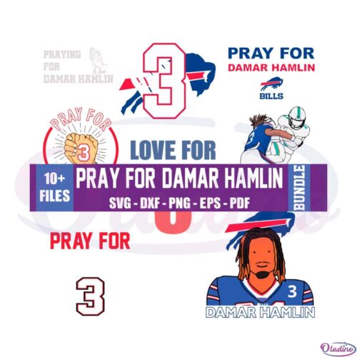 pray-for-damar-hamlin-bundle-svg-graphic-designs-files