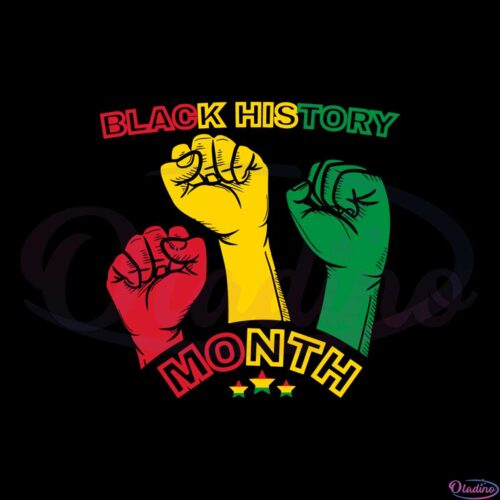 black-history-month-african-american-raised-hand-svg