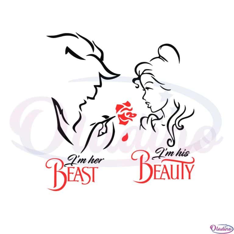 Beauty And The Beast I'm Her Beast I'm His Beauty Svg Files - Oladino