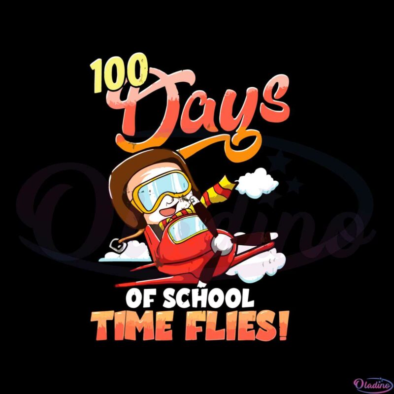 100-days-of-school-time-flies-svg-files-silhouette-diy-craft