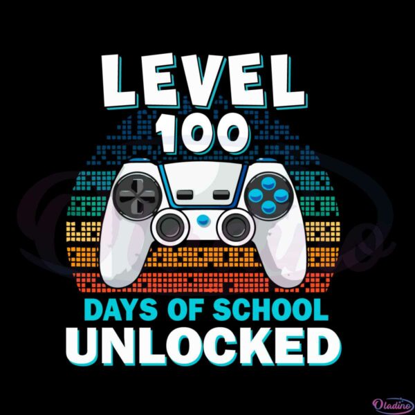100th-day-of-school-level-100-days-of-school-unlocked-svg