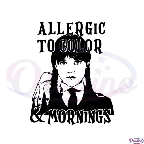 allergic-to-color-wednesday-addams-svg-graphic-designs-files