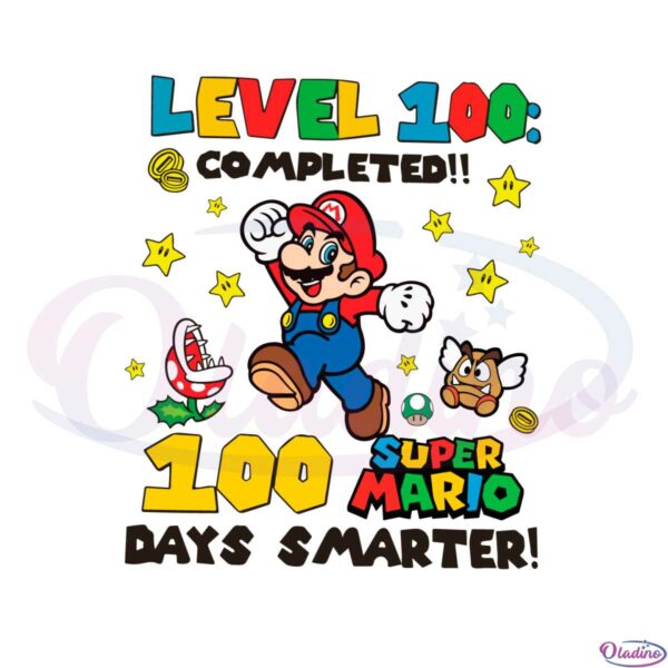 super-mario-level-100-days-of-school-svg-graphic-designs-files