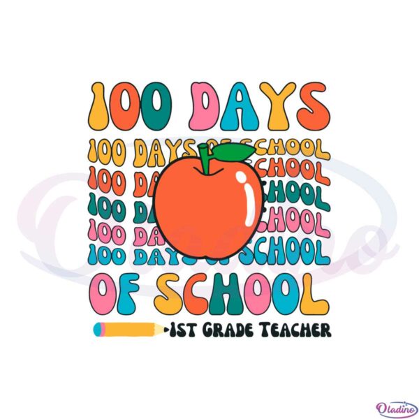 100-days-of-school-teacher-100-days-teacher-retro-svg-file