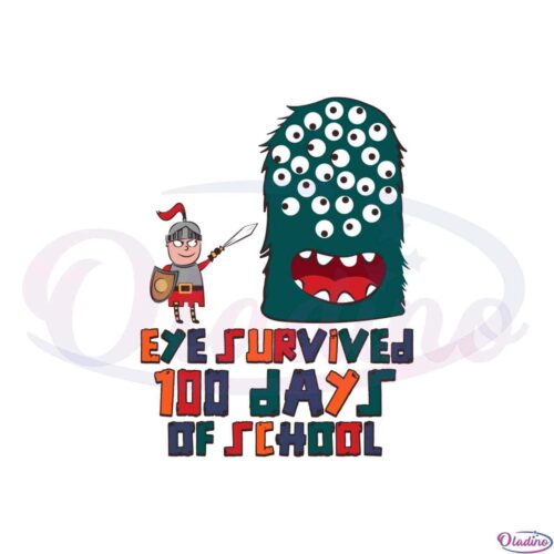 eye-survived-100-days-of-school-svg-graphic-designs-files