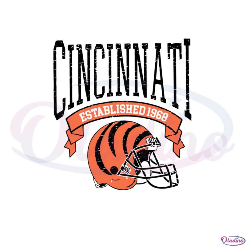 Cincinnati Bengals Football Helmet 1967 SVG File For Cricut