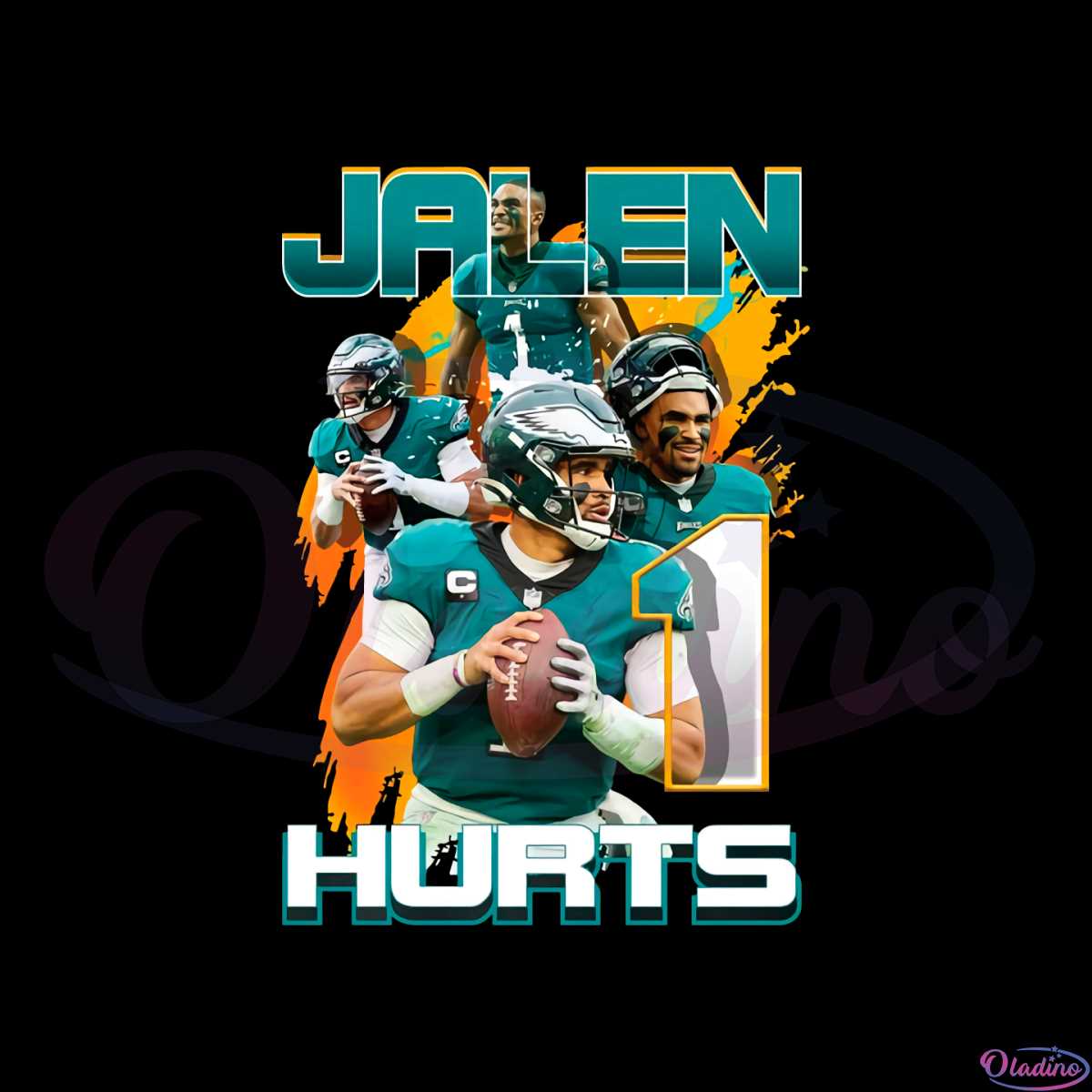 Jalen Hurt Super Bowl Lvii Eagles Football Png Sublimation D