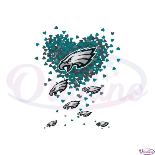 philadelphia-eagles-tiny-hearts-shape-svg-graphic-designs-files