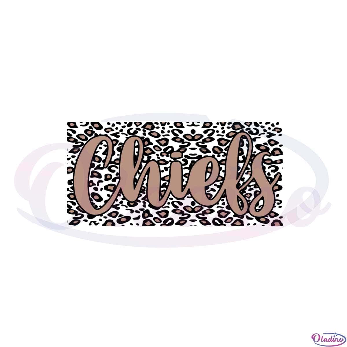 Chiefs Glitter sublimation PNG Leopard Print