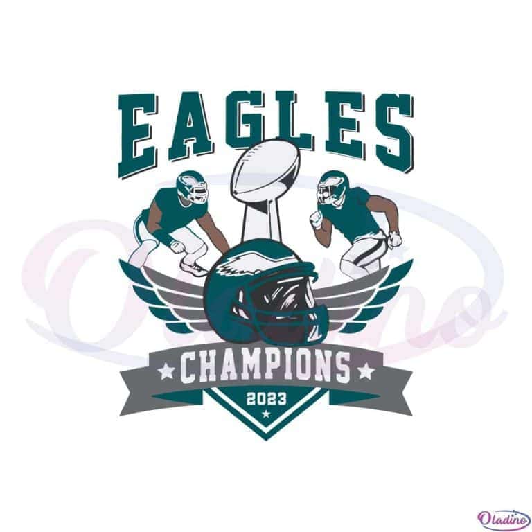 Philadelphia Eagles Super Bowl Champions 2023 Svg Cutting Files - Oladino