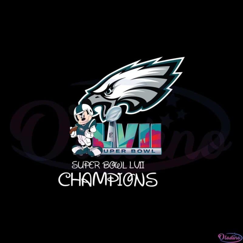 Mickey Philadelphia Eagles Super Bowl LVII Champions Png - Oladino