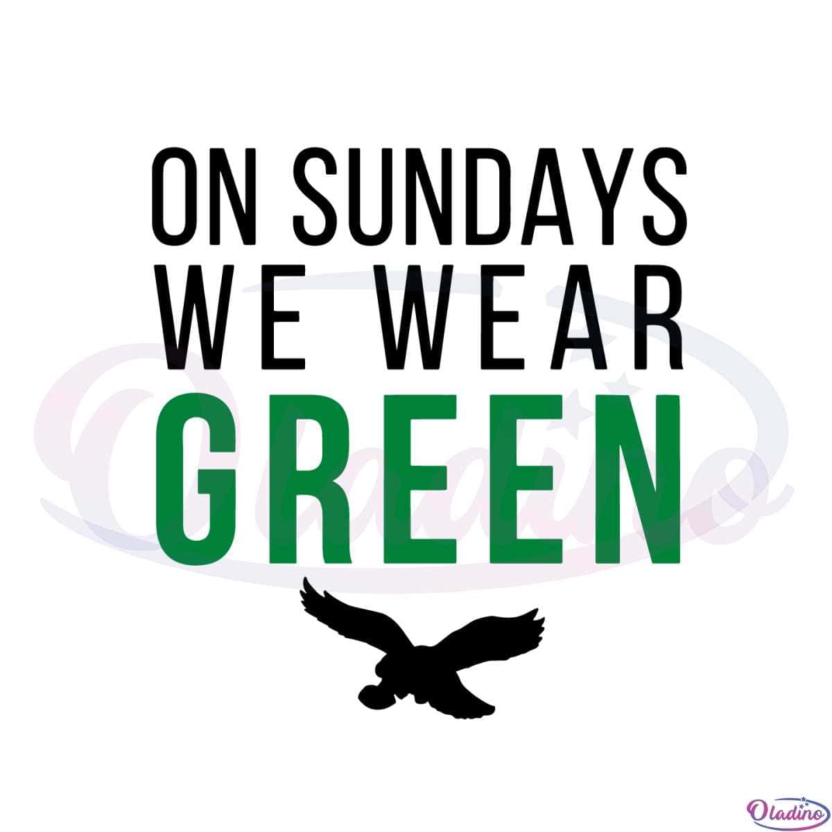 On Sundays We Wear Green Women's Eagles Tshirt Fly 