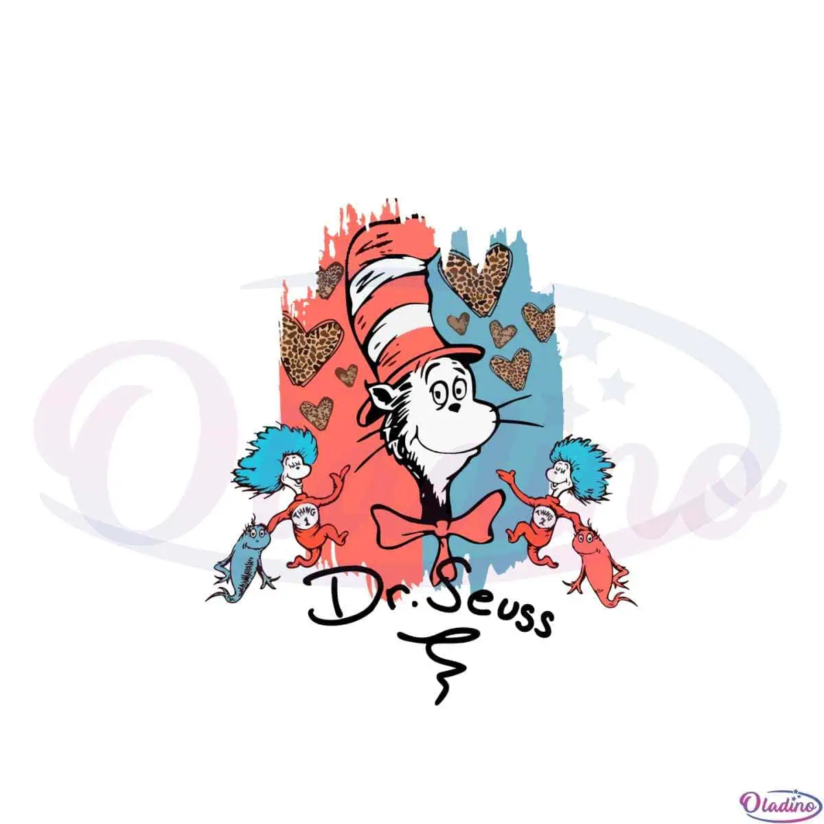 Read Across America Dr Seuss Cat In The Hat Leopart Heart Svg - Oladino