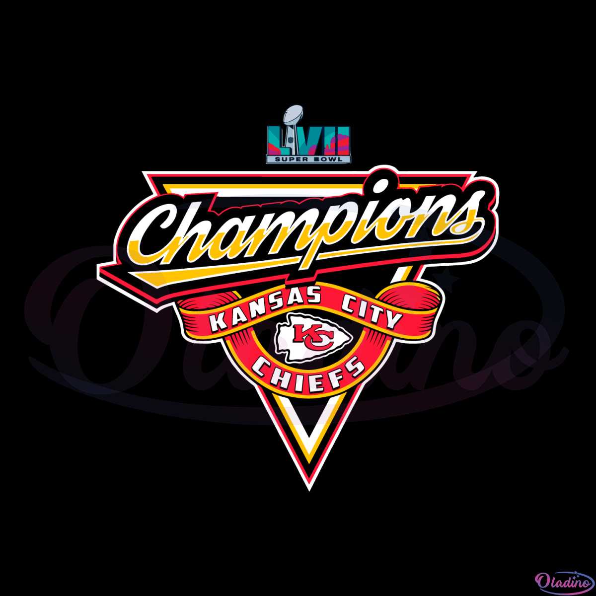 Super Bowl Lvii Champions Kansas City Chiefs Logo Svg Cutting Files