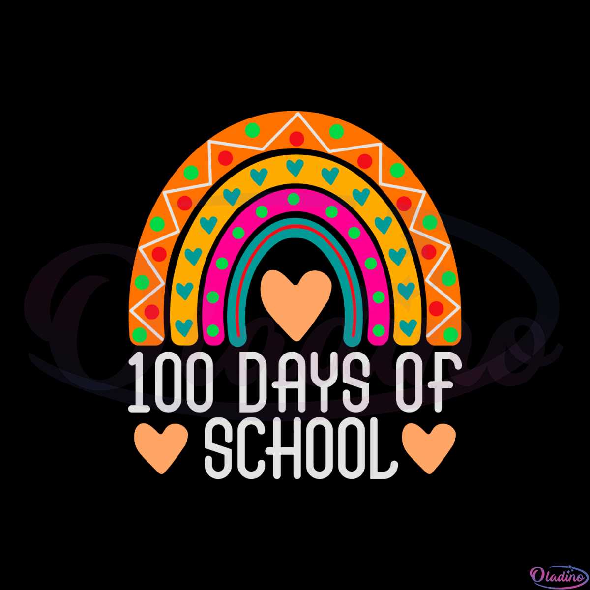 100-days-of-school-rainbow-happy-100-day-of-school-svg