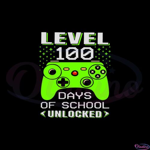 video-gamer-student-100th-day-of-school-unlocked-svg