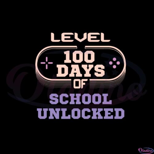 level-100-days-of-school-unlocked-gamer-video-games-svg