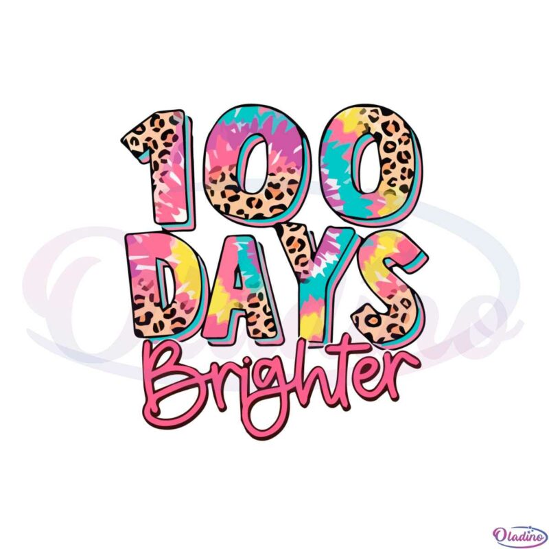 100-days-brighter-leopard-100-days-of-school-svg-cutting-files