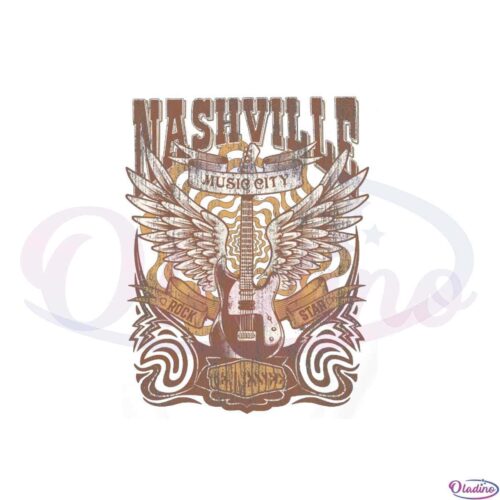 nashville-music-city-vintage-guitar-png-sublimation-designs