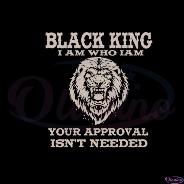 black-king-i-am-who-i-am-black-month-history-month-svg