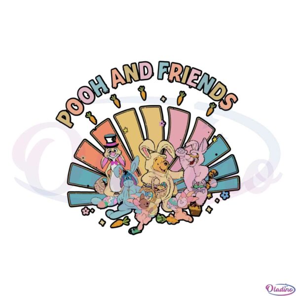 retro-pooh-and-friends-winnie-the-pooh-easter-svg-cutting-files