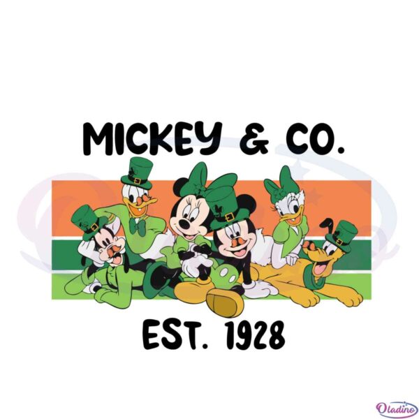 St Patrick's Day Mouse And Friends Irish Mickey And Co Svg
