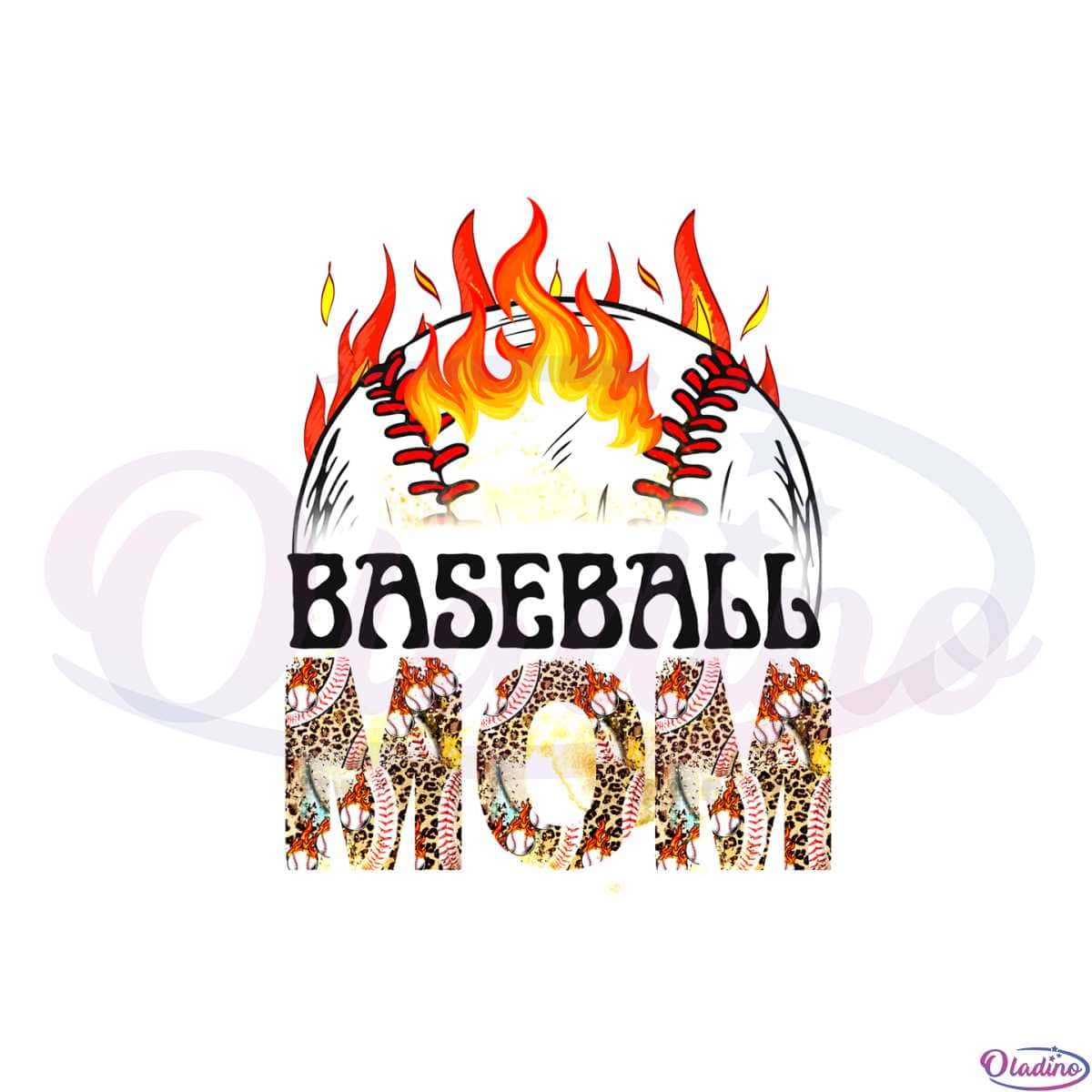 Heart Leopard baseball PNG Sublimation design