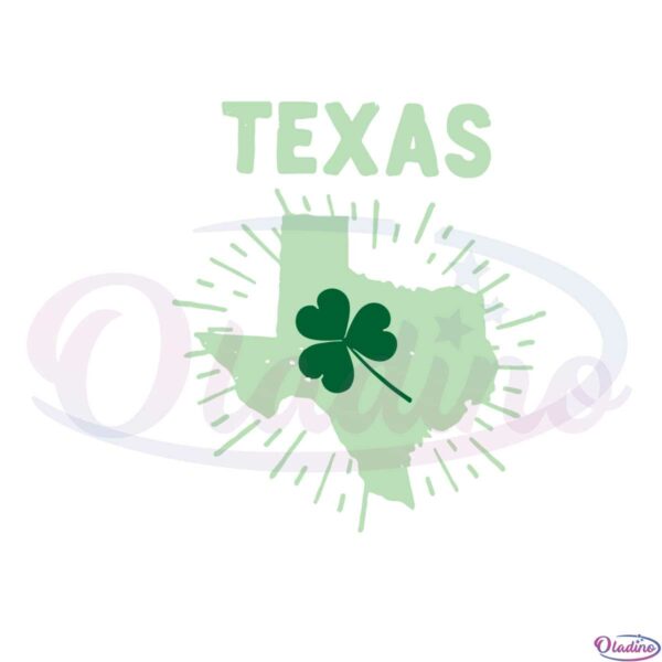 St Patrick’s Day Texas Shamrock SVG For Cricut Sublimation Files