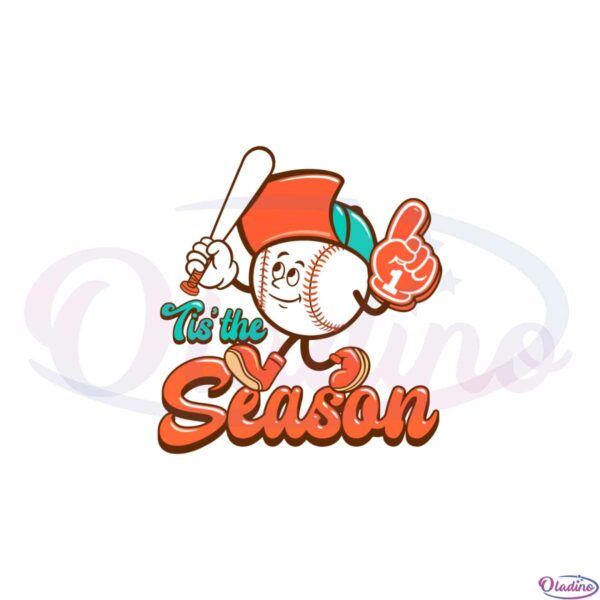 Tis The Season Baseball Fan SVG For Cricut Sublimation Files