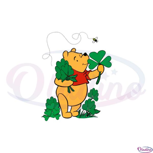winnie-the-pooh-and-lucky-clovers-saint-patricks-day-svg