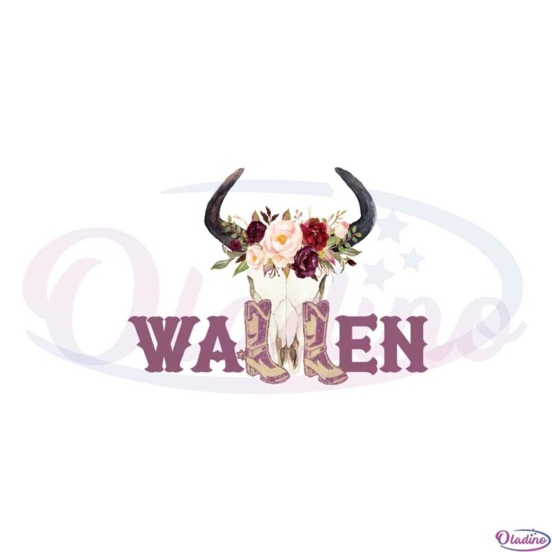 wallen-western-cowboy-flower-bull-skull-png-sublimation