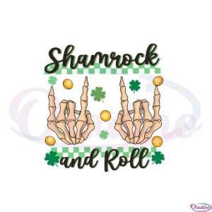 shamrock-and-roll-skeleton-hand-svg-files-silhouette-diy-craft