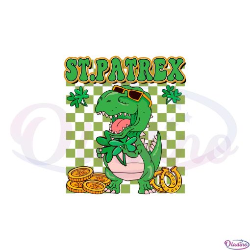 st-patrex-funny-st-patricks-day-dinosaur-svg-graphic-designs-files