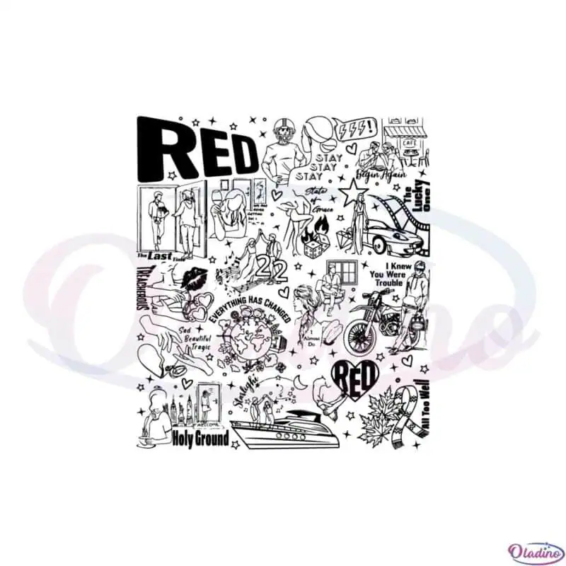 red-album-tracks-list-taylor-swift-fans-svg-graphic-designs-files