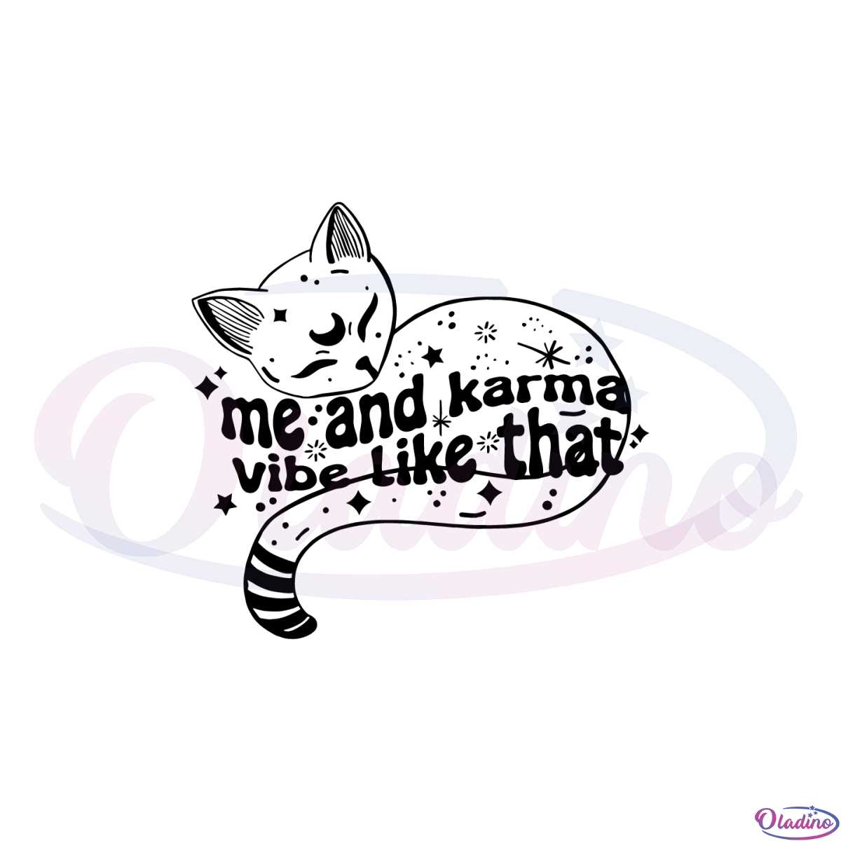Me And Karma Vibe Like That Karma Is A Cat Midnights Album Svg