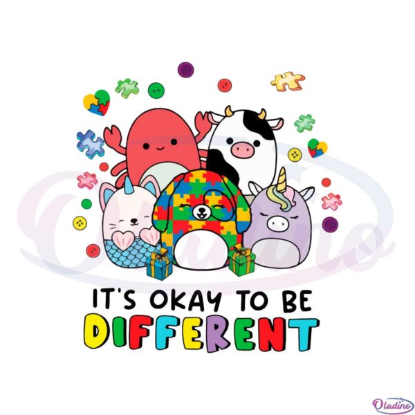 its-ok-to-be-different-autism-puzzle-squishmallow-svg-cutting-files