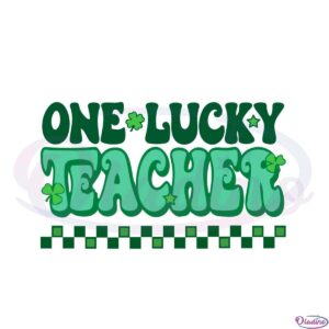 one-lucky-teacher-groovy-retro-teacher-st-patrick-day-svg