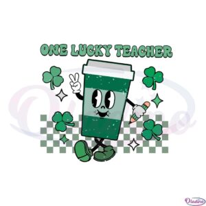 groovy-st-patricks-day-one-lucky-teacher-retro-coffee-lover-svg