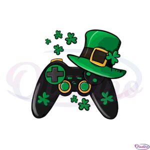 video-game-st-patricks-day-game-controller-shamrock-svg