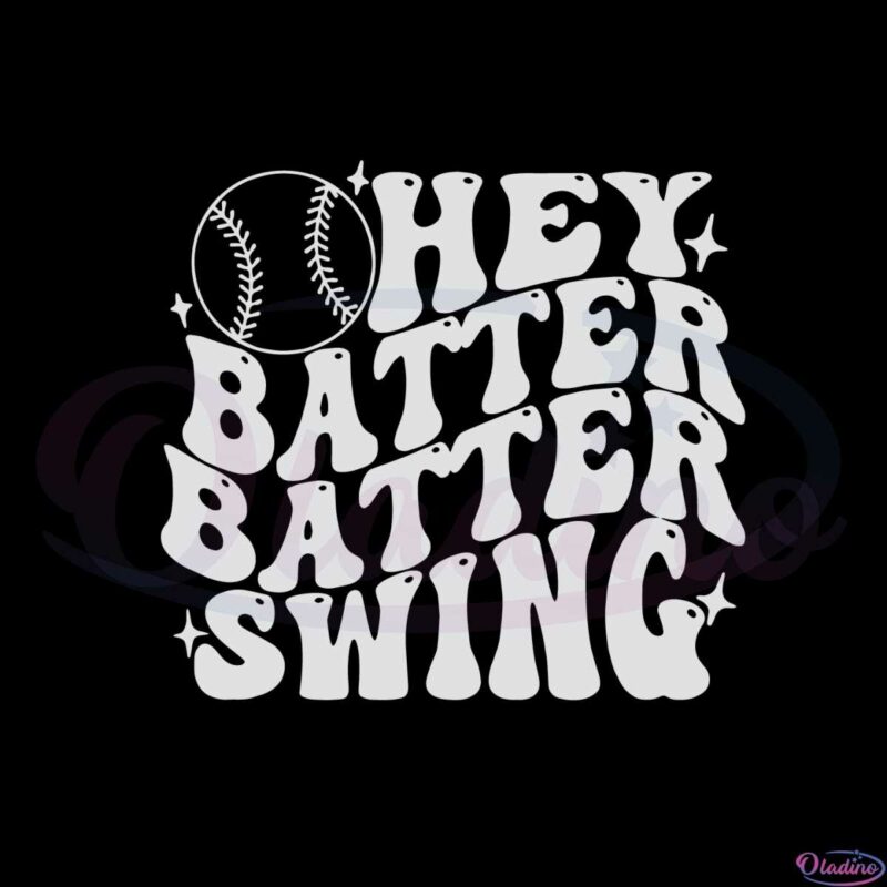 Hey Batter Batter Swing Silhouette Baseball Mom Svg Cutting Files 5378