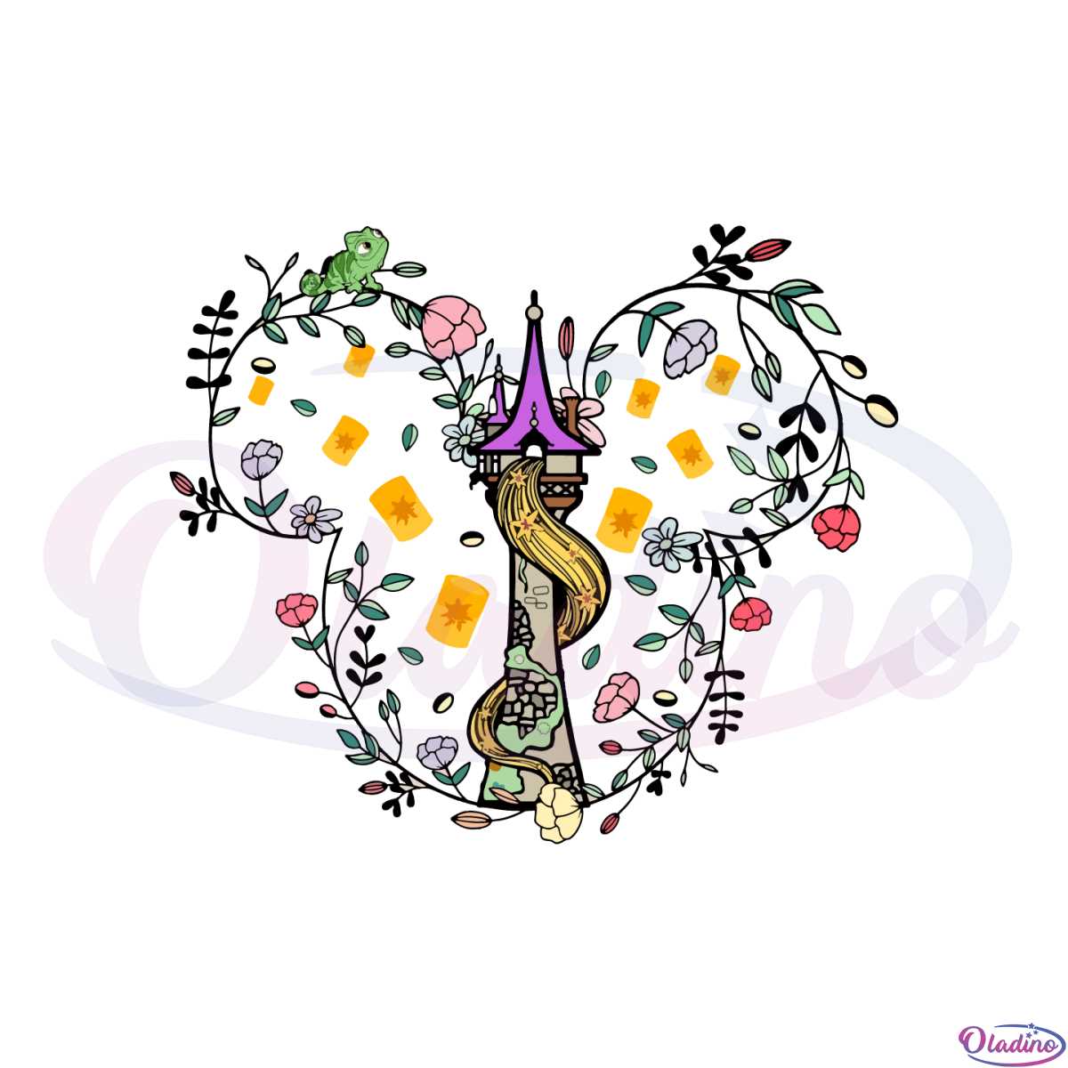 rapunzels-tower-tangled-princess-castle-mickey-mouse-floral-svg